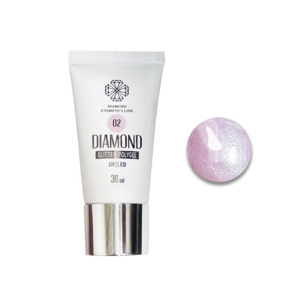 UV / LED Glitter polygel no 02, 30 ml / 60 ml