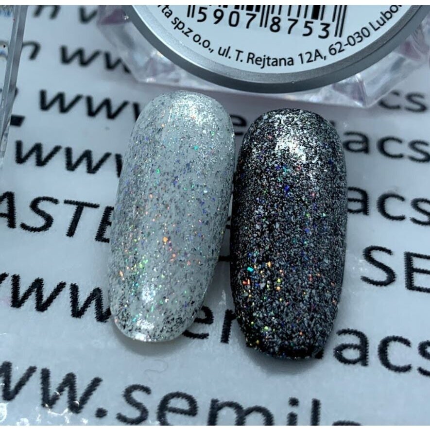 SEMILAC Flash 690 Holo Silver glitter, 0,2g