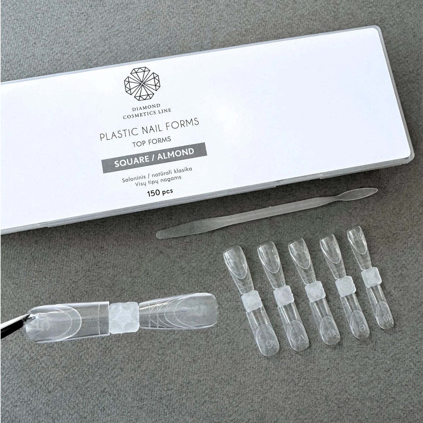 Dual forms til negleforlengelse SALON CLASSIC – SQUARE/ALMOND 150 stk