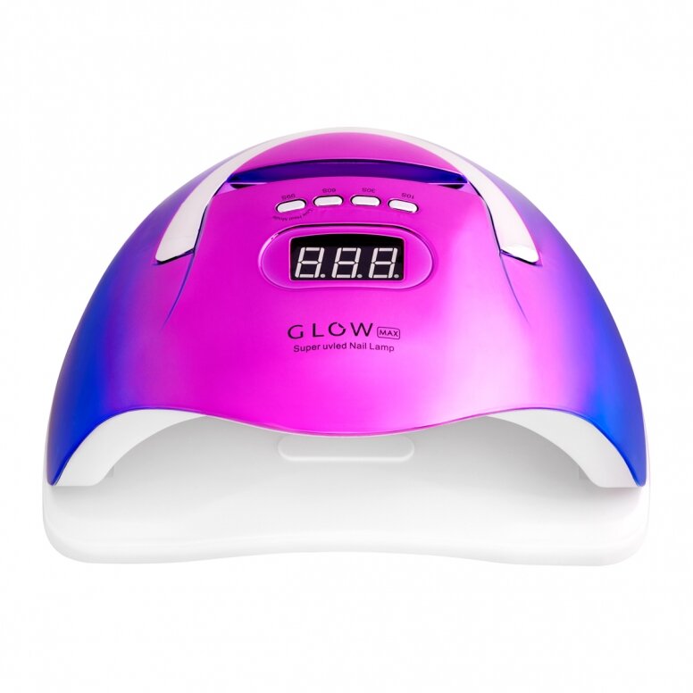 Profesionali UV/LED lampe GLOW F2 RC 220W, fuchsia og blå farge