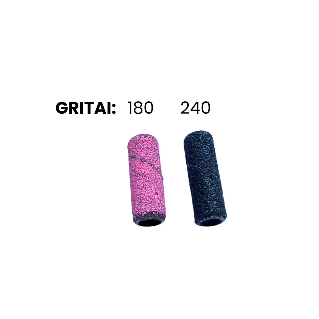 Engangs slipebånd «Trommel» 180/240 grit (sett med 100 stk. i oppbevaringsboks)