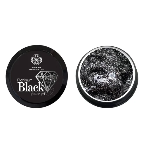 DIAMONDLINE „Black glitter gel” 5 ml