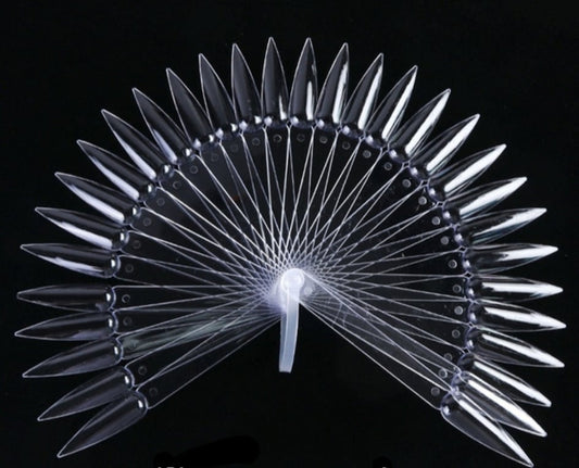 Nail Tips clear stilletto, 32 stk