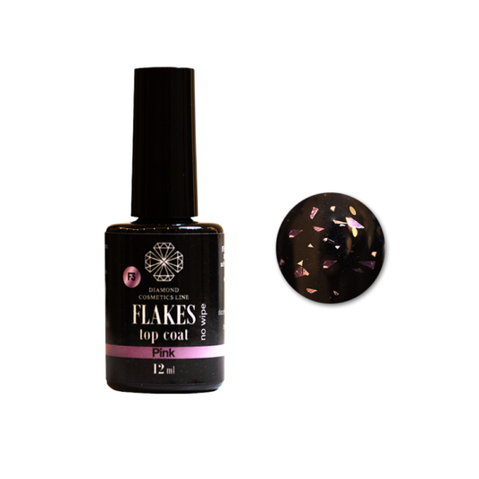 Top Coat „FLAKES PINK“, 12 ml