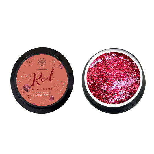 DIAMONDLINE Glitter Gel, RED, 5ml