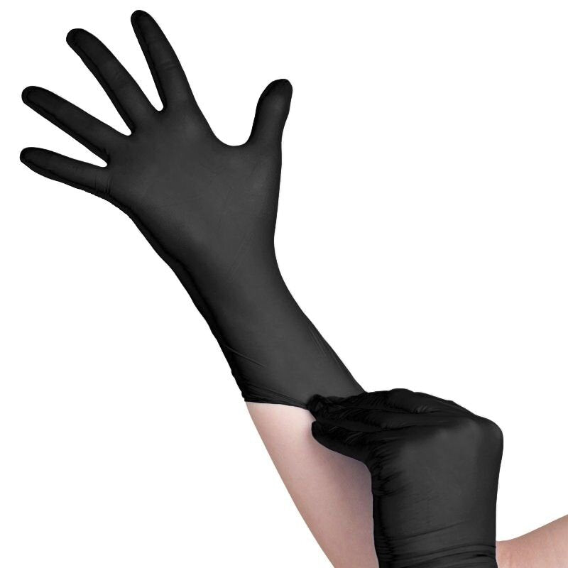 Nitril engangshansker svart, 100 stk (L)
